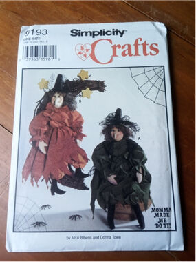 Simplicity Crafts Witch Doll Sewing Pattern Uncut